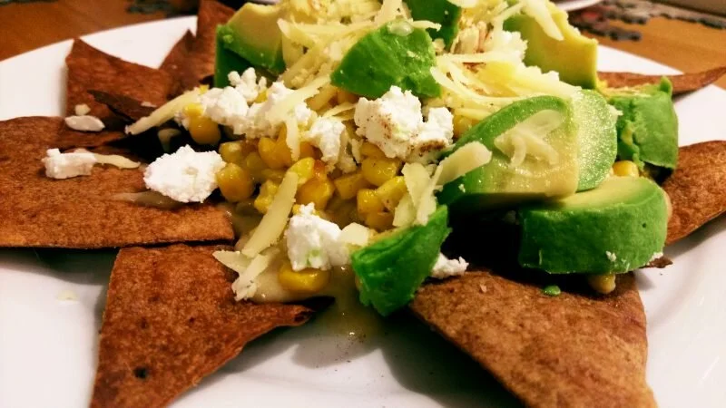 Nachos with sweetcorn